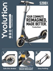 Yvolution | Dual Wheel Scooter for Teens and Adults