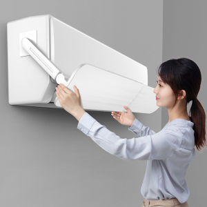 Adjustable Air Conditioner Deflector Telescopic Windshield Confinement Air Deflector Windshield Dust Cover for Home