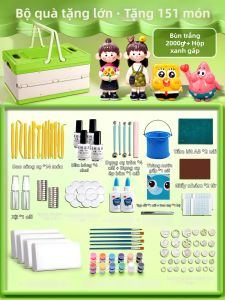 MINGZHUO | Bộ Dụng Cụ Sang Trọng Bộ Đồ Chơi Nặn Tạo Hình Không Cần Nướng DIY