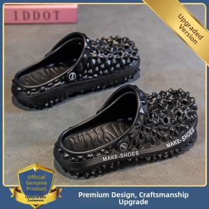 Mens Summer New Slippers Open-Toe Anti-Slip Breathable Comfortable EVA Flat Heel Casual Slippers for Outdoor Wear