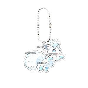 Bandai | Kawaii Alolan Vulpix Acrylic Móc Khóa In Hình 2 Mặt Anime Mặt Dây Chuyền Quyến Rũ Dành Cho Người Hâm Mộ Túi Quái Vật Hoạt Hình Hình Quà Tặng
