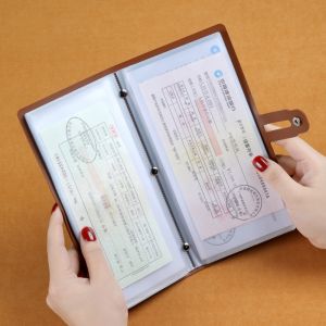 Multi-Functional Bank Passbook Card Holder Protective Cover Storage Book Ticket Clip Integrated Package Stainless Steel