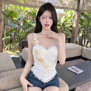 GUZILIAN | High-End 3D Floral Design Fashion Fitting Camisole Top