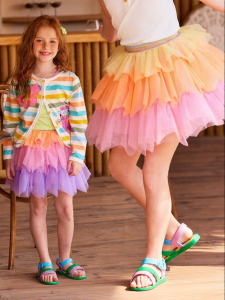 PPTOWN | Girls Tulle Layered Tutu Skirt