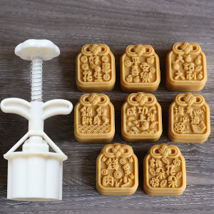 Original Design 50g 75g Lucky Carp Mooncake Handpressed Green Bean Cake Pineapple Tart Kitchen Baking Mold Chinese Style Cartoon