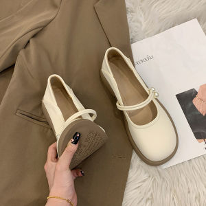 XUJIA | New Spring Summer Mary Jane White Loafer