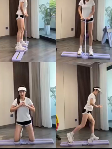 [😀SG Ready Stock]Portable Ski Machine Pilates Board Home Leg Exercise/Slimming Fitness With Handle