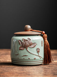 Sealed Ceramic Tea Canister Storage Box White Tea Preservation Jar Vintage Style Dehua Origin Tangxian Brand Tea Leaf Container