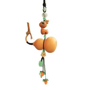 FANHAILIANYIN | Natural Calabash Lucky Car Rearview Mirror Pendant
