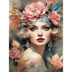 Jigsaw Puzzle 500 1000 1200 2000pcs Elegant Noble Woman With Pearls And Vintage Dress For Adults Stress Relief Relaxing Gift