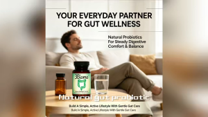 Natural Probiotic Vegetarian Capsules Gentle Gut Balance Support For Adults 30 Count