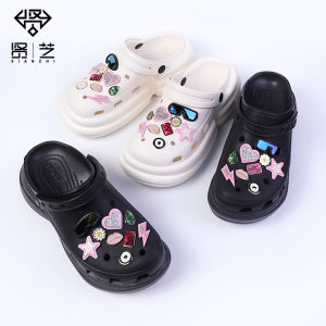 รองเท้า Crocs Jibbilz อัลลอย18ชิ้น/เซ็ตสวยงาม DIY อุปกรณ์เสริมแว่นตาแฟชั่นถอดชุดหัวเข็มขัดตกแต่งได้สำหรับ Crocs