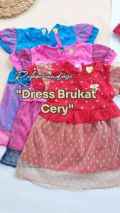 Dress Bayi (3-9 Bulan) Baju Bayi Perempuan Setelan Dres Tutu Bahan Tile Lucu