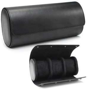 Watch Roll Travel Case - 3 Watch Storage and Organizer-Secure Storage with Innovative Removable Pillows & Solid Watch Organizer