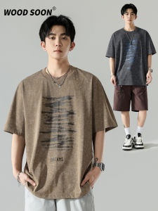 Wood soon | Vintage Washed Graffiti Loose T-Shirt