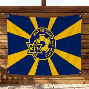 Pattern Maccabis Tel Aviv Flags flag Suitable For Party Club Outdoor Interior Wall Decoration Banner Fans Gift