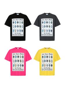 Creative American Retro Streetwear Roexl Couple Loose Fit round Neck Short Sleeve T-Shirt Cotton Summer Fashion Casual Tee