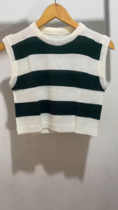 Angelia Sweater Rajut Wanita Tank-Top Setrip - Atasan Rajut Wanita - Inner Rajut Tanpa Lengan