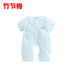 Baby Jumpsuit Baby Thin Air Conditioning Clothes Girls Boy Summer Clothing Pajamas Cotton Summer Short Sleeve Rompers Jumpsuit