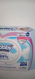 Khăn ướt Bobby không mùi – 100 tờ
