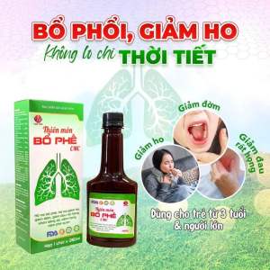 Thiên Môn Bổ Phế CMC - HT bổ phế ho đờm & đau rát họng - Hộp 1 chai 280ml - Dành cho trẻ trên 3 tuổi & người lớn