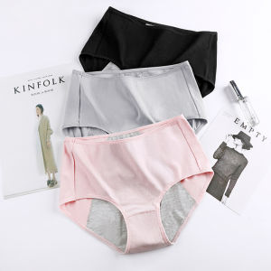 🇲🇾(STOCK KL) (1PCS) FELLO Women Ladies Leakproof 100% Cotton Middle Waist Underwear Menstrual Period Physiological Briefs Panties