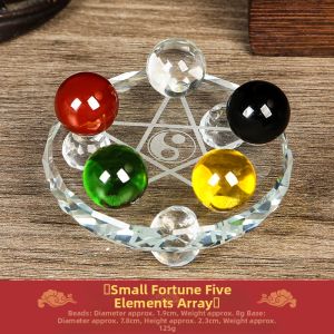 DINGFENGGE | Feng Shui Wealth Attracting Crystal Ball Five Elements Balance Decoration