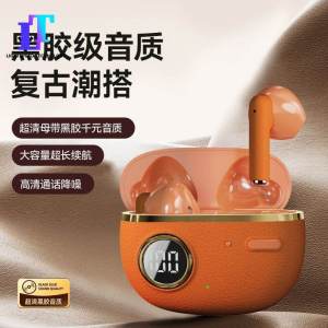 Waterproof Bluetooth Earphone Wireless Smart Digital Display New Retro Wireless Bluetooth Headset Sports Noise Cancellation in-Ear High Value E-sports Low Latency Ultra Long Battery Life Game Bluetooth Earphone