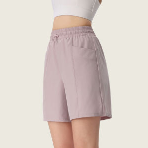 Quần Short Thể Thao Lưng Cao Cho Nữ Mùa Hè Rộng Rãi Chạy Bộ Quần Năm Điểm Nhanh Khô Yoga Thể Dục Quần Dài Thường Ngày Ngoài Trời Tập Luyện