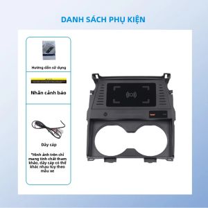 Sạc Không Dây Ô Tô Mazda 3 Axela 2020-2024 Giá Đỡ Điện Thoại Nhanh Đế Sạc Chất Liệu ABS+PC Phụ Kiện Nội Thất