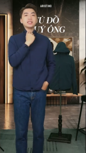 Áo Khoác Gió Thể Thao 2 Lớp Nam Xám Aristino dáng Regular Fit bề mặt mịn lì bền màu - AJK003EDP01