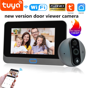🔥SG READY STOCK🔥Tuya Wifi Peephole Viewer Doorbell 4.3 inch LCD Screen Night Vision 1080P Camera Door Monitori PIR Motion Detection Home Camera Security Monitor Peephole Tuya APP Door Viewer