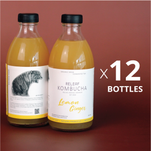 Releaf Lemon Ginger Kombucha 12 in 1 Bundle - Lemon Ginger Kombucha (300ml) x 12 bottles