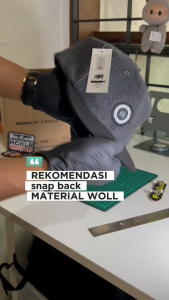 RCKLS. Polo Cap Snapback Grey Black Copyright Wool