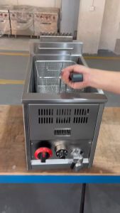 Commercial LPG Deep Fryer with Thermostat Temperature Control & Drain Valve