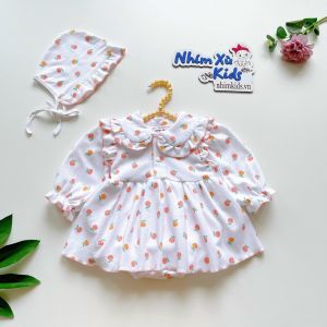 Body Cotton Hoạ Tiết Quả Cam Cho Bé Gái 3 Đến 12kg [A447]