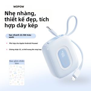 Wopow | Pin Sạc Dự Phòng Dung Lượng Cao Nạp Nhanh Tiện Lợi Mang Đi Đủ Chuẩn 3C 10000mAh