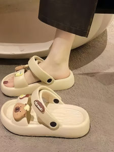 รองเท้าแตะแบบสวมลำลองสำหรับฤดูร้อนปี 2025 สำหรับผู้หญิง รองเท้าแตะชายหาดแบบสวมสองทาง กันลื่น กันกลิ่น ดีไซน์ใหม่ 2025 รองเท้าแตะสวมลำลอง