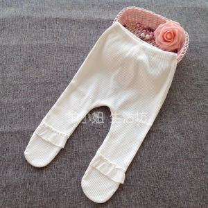 ผ้าฝ้ายเด็ก Bottoming กางเกงสําหรับสาวฤดูใบไม้ผลิฤดูใบไม้ร่วง K-สไตล์กลางเอวยางเข็มขัดขนาดใหญ่ PP กางเกงแฟชั่นเด็กสวมใส่