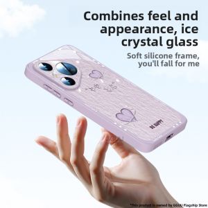 GGUU | Anti-Shock Full-Cover Glass Case for Huawei Pura80 Pura80Pro Pura70 Pura70Pro with Lens Protector