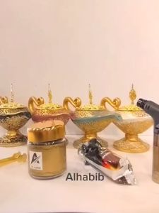 Insence Burner TD 164  Mabkhara Bakhour Burner Arabian traditional bakhoor burner is a beautifully crafted incense burner used to heat and release the fragrant smoke of bakhoor which is a mixture of scented wood chips spices and aromatic ingredient