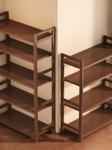 Multi-Layer Storage Rack Stand Wooden Kitchen Bookshelf Simple Wall-Mounted Small Size Home Use Organization Utility Shelf