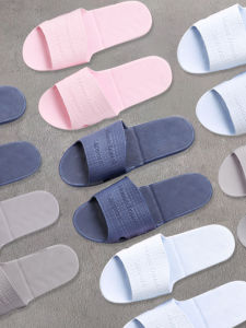 Portable Folding Slippers Beach Shoes for Travel Airplane Hotel Womens Flip Flops Cotton Mice Brand Normal Size Home Slippers