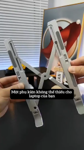 Giá Đỡ Laptop Nhôm Gấp Gọn 6 Cấp Độ – Điều Chỉnh 50-155mm Chống Trượt Tản Nhiệt Nhẹ Mang Theo