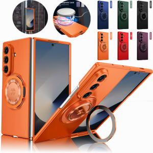 szhaiyu | For Samsung Galaxy Z Fold 8 Ultra 5G Case Armor Car Magnetic Holder Ring Funda for Galaxy ZFold 8 7 6 5 4 3 Lens Protect Cover