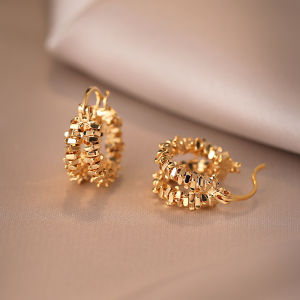 YICAN | Stylish Dual Layer Tiny Silver Earrings