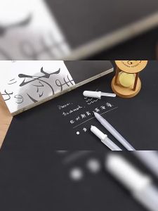 Creative White Ink Gel Pen 0.8mm Highlight Marker Pen Fine Tip for Drawing Art Supply Highlight Marker Pen White 1/3/5pcs