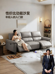 Modern Electric Leather Sofa For Small Living Rooms