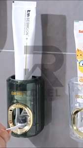 ROZEL Rak Sikat Gigi Dispenser Odol Gigi Satuan Motif Transparan Estetik Elegan Cantik│Dispenser Odol Gigi Transparan Model Tempel Dinding Kuat Kokoh│Dispenser Odol Gigi Simple Elegan Aesthetic