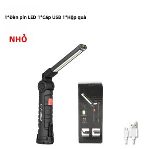 XIWANGFIRE | Đèn Pin Sạc USB Đa Chức Năng Có Thể Xoay Được Với Móc Nam Châm Đèn LED Làm Việc 800Lumen Để Kiểm Tra Sửa Chữa Ô Tô Trong Trường Hợp Khẩn Cấp